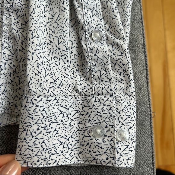 Calvin Klein men’s extreme slim fit, white and blue dress shirt size large - Picture 4 of 9